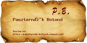 Paszternák Botond névjegykártya