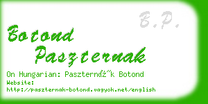 botond paszternak business card